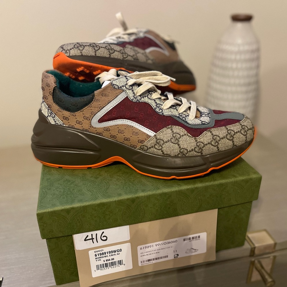 Authentic Gucci Rhyton Sneakers